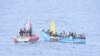 Una embarcación con migrantes irregulares a bordo es interceptada por la Guardia Costera estadounidense. (Foto: Twitter/@USCGSoutheast)
