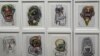 Obras del prisionero de conciencia cubano Luis Manuel Otero Alcántara, en la exhibición de arte "Alcántara", en la ciudad de Miami.