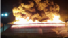 El incendio en el tanque de combustible de Matanzas.