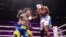 Luis "King Kong" Ortiz coloca un fuerte golpe en su combate con Andy Ruiz, en Los Angeles, en la madrugada del 5 de septiembre de 2022, pero no logra la victoria. (Twitter de Premier Boxing Champions).