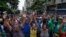 Protesta en Caracas por falta de alimentos