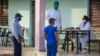 Un punto de control sanitario en la localidad de Piedrecitas, en la provincia de Camagüey (Foto: Alejandro Rodríguez Leiva, periódico Adelante).