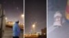 El ataque de Irán a una base militar de EEUU en Qatar visto desde Doha. A la derecha, restos de un misil caído en una calle cerca de la capital. (Captura de video/X/Instagram)
