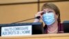 La Alta Comisionada Michelle Bachelet durante la apertura del Consejo de Derechos Humanos de la ONU, en Ginebra, el 14 de septiembre de 2020 (Martial Trezzini / AFP).