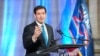 El secretario Marco Rubio pronuncia un discurso en una cena de America250 en Washington, D.C., el 29 de julio de 2025. (Foto oficial del Departamento de Estado por Freddie Everett)