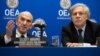 Elliott Abrams (izq.), representante especial de Estados Unidos para Venezuela, junto a Luis Almagro, secretario general de la OEA. Foto: SAUL LOEB/ AFP.