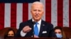 El presidente Joe Biden, en su discurso sobre los primeros 100 días de su mandato. Foto Archivo Melina Mara / POOL / AFP