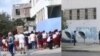 Niños en acto político frente a ETECSA, en Cojímar (Fotos de Iliana Hernández)