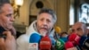 El músico argentino Fito Páez en la Casa de América en Madrid el 23 de noviembre de 2022, para rendir homenaje al fallecido músico cubano, Pablo Milanés. (AP Photo/Andrea Comas).