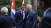 El primer ministro español Pedro Sánchez junto al gobernante cubano Miguel Díaz-Canel, en La Habana, en noviembre de 2018.(REUTERS/Alexandre Meneghini).