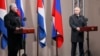 Miguel Díaz-Canel y Vladimir Putin en Moscú, el 22 de noviembre de 2022. (Sergei Savostyanov, Sputnik, Kremlin Pool Photo via AP)