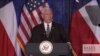El vicepresidente Mike Pence habla sobre Venezuela en el Baker Institute for Public Policy.