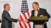 El presidente de Colombia, Iván Duque (izq) y el secretario de Estado, Mike Pompeo (der). (Raul Arboleda/AFP)