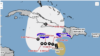 Mapa con el pronóstico de trayectoria para Melissa.